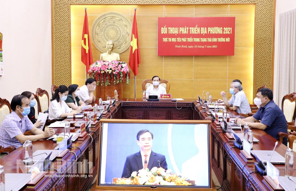 Hội nghị trực tuyến diễn đàn "Đối thoại phát triển địa phương năm 2021"