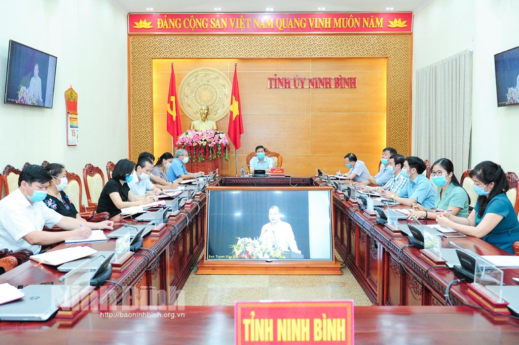 Ban Tuyên giáo Trung ương tổ chức hội nghị báo cáo viên trực tuyến