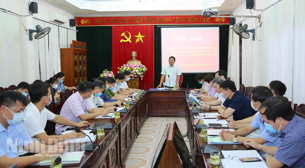 Thẩm định các tiêu chí nông thôn mới nâng cao tại xã Khánh Nhạc