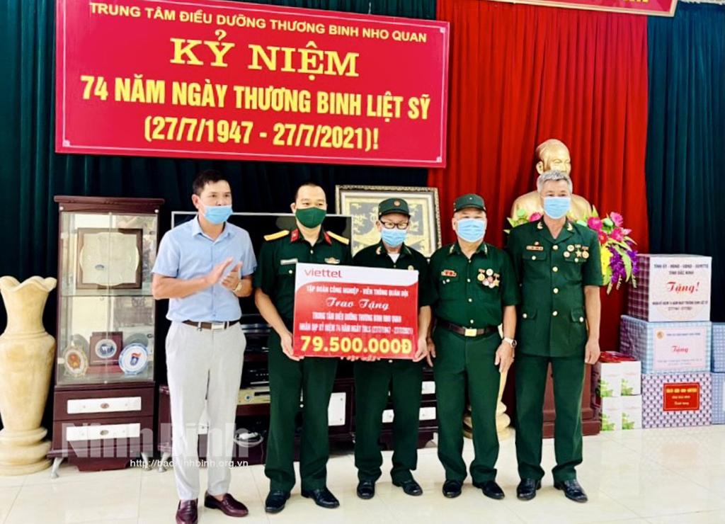 Viettel Ninh Bình thăm, tặng quà thương, bệnh binh