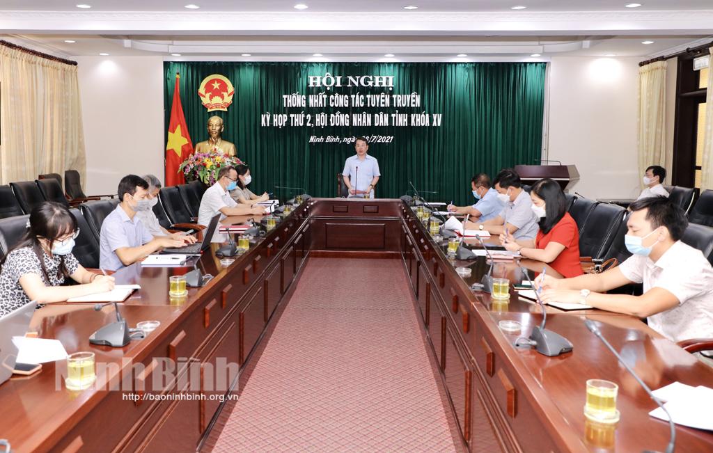 Thống nhất công tác tuyên truyền kỳ họp thứ 2, HĐND tỉnh khóa XV