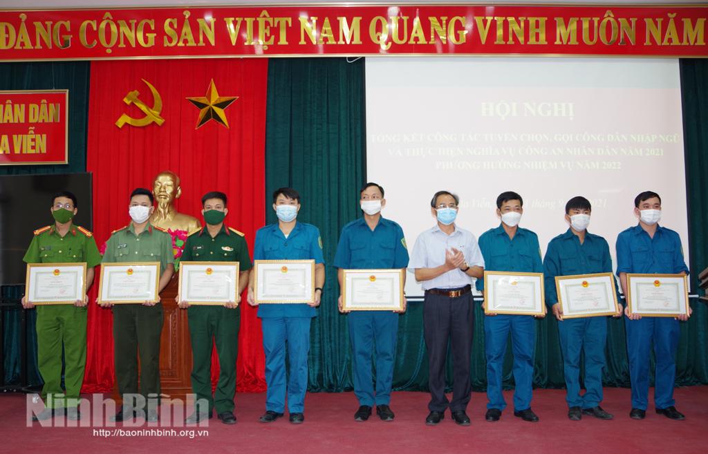 Gia Viễn triển khai nhiệm vụ tuyển chọn, gọi công dân nhập ngũ năm 2022