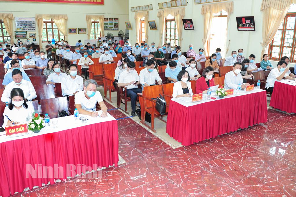 Đoàn ĐBQH tỉnh tiếp xúc cử tri huyện Yên Mô, thành phố Tam Điệp