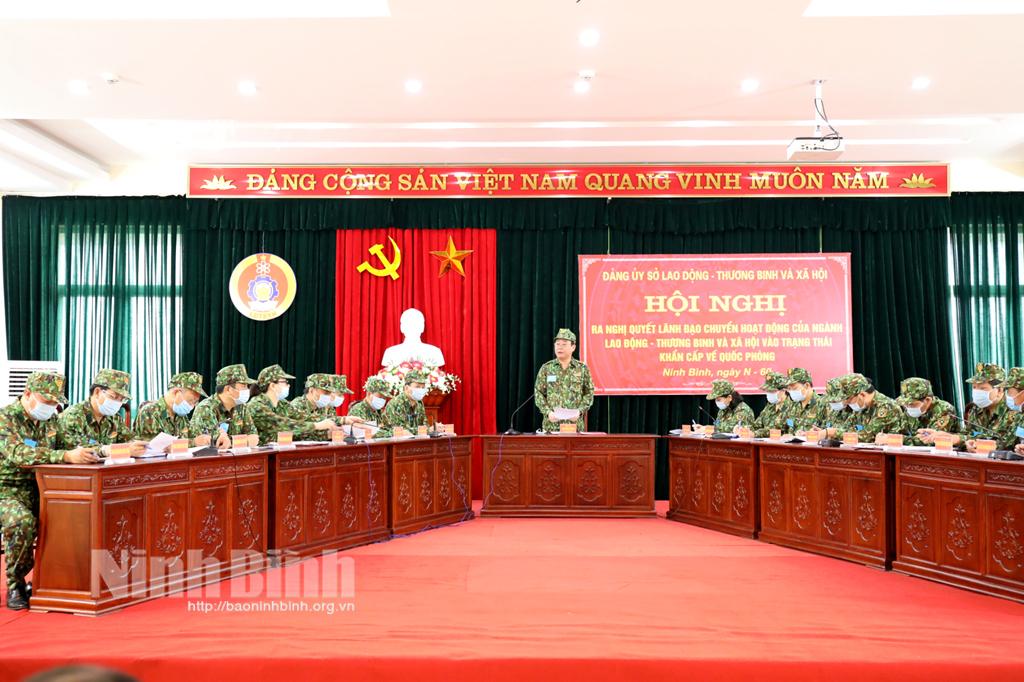 Sở Lao động, Thương binh và Xã hội diễn tập quốc phòng an ninh năm 2021