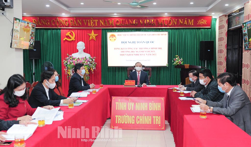 Hội nghị toàn quốc tổng kết công tác trường Chính trị, trường bộ, ngành năm 2021