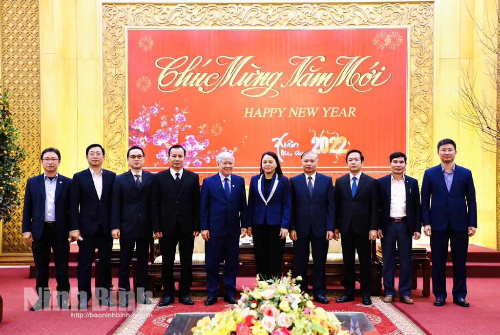 Đồng chí Đỗ Văn Chiến, Bí thư Trung ương Đảng, Chủ tịch Ủy ban Trung ương MTTQ Việt Nam thăm và chúc Tết tại Ninh Bình