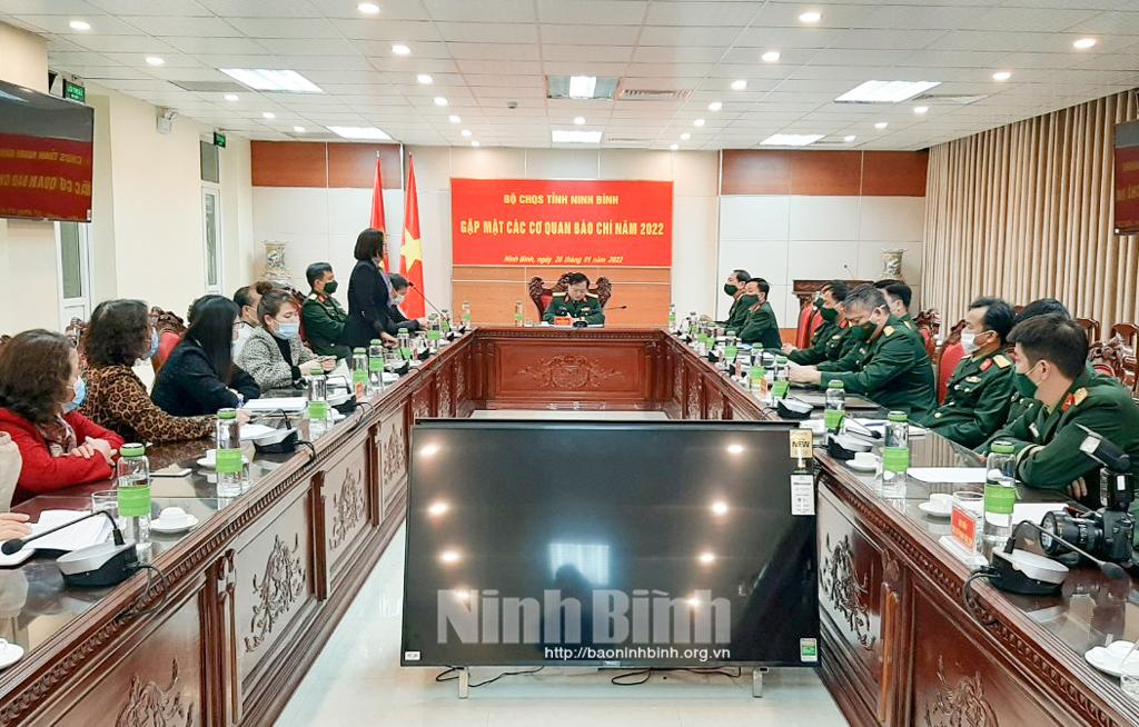 Bộ CHQS tỉnh gặp mặt các cơ quan báo chí