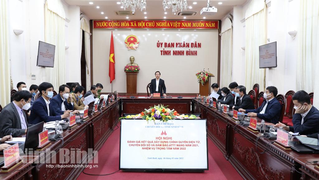 Đánh giá kết quả xây dựng Chính quyền điện tử, chuyển đổi số và đảm bảo an toàn thông tin mạng tỉnh Ninh Bình năm 2021