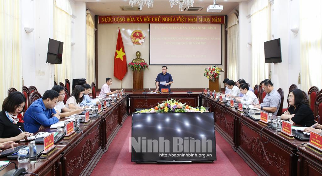 Ban Đại diện Hội đồng quản trị Ngân hàng Chính sách xã hội tỉnh họp phiên quý III năm 2022