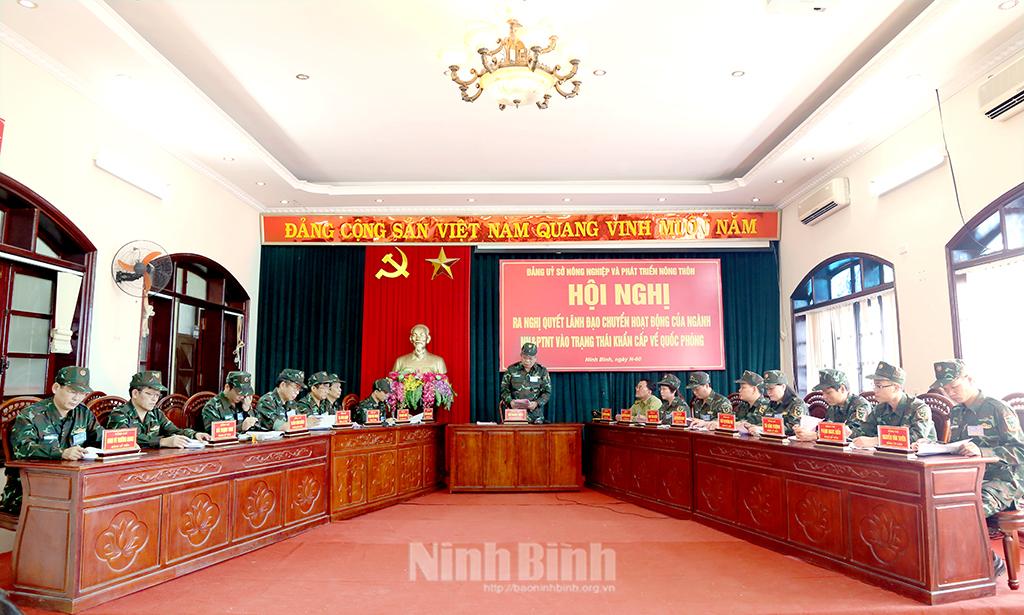 Sở Nông nghiệp và PTNT diễn tập quốc phòng - an ninh năm 2022