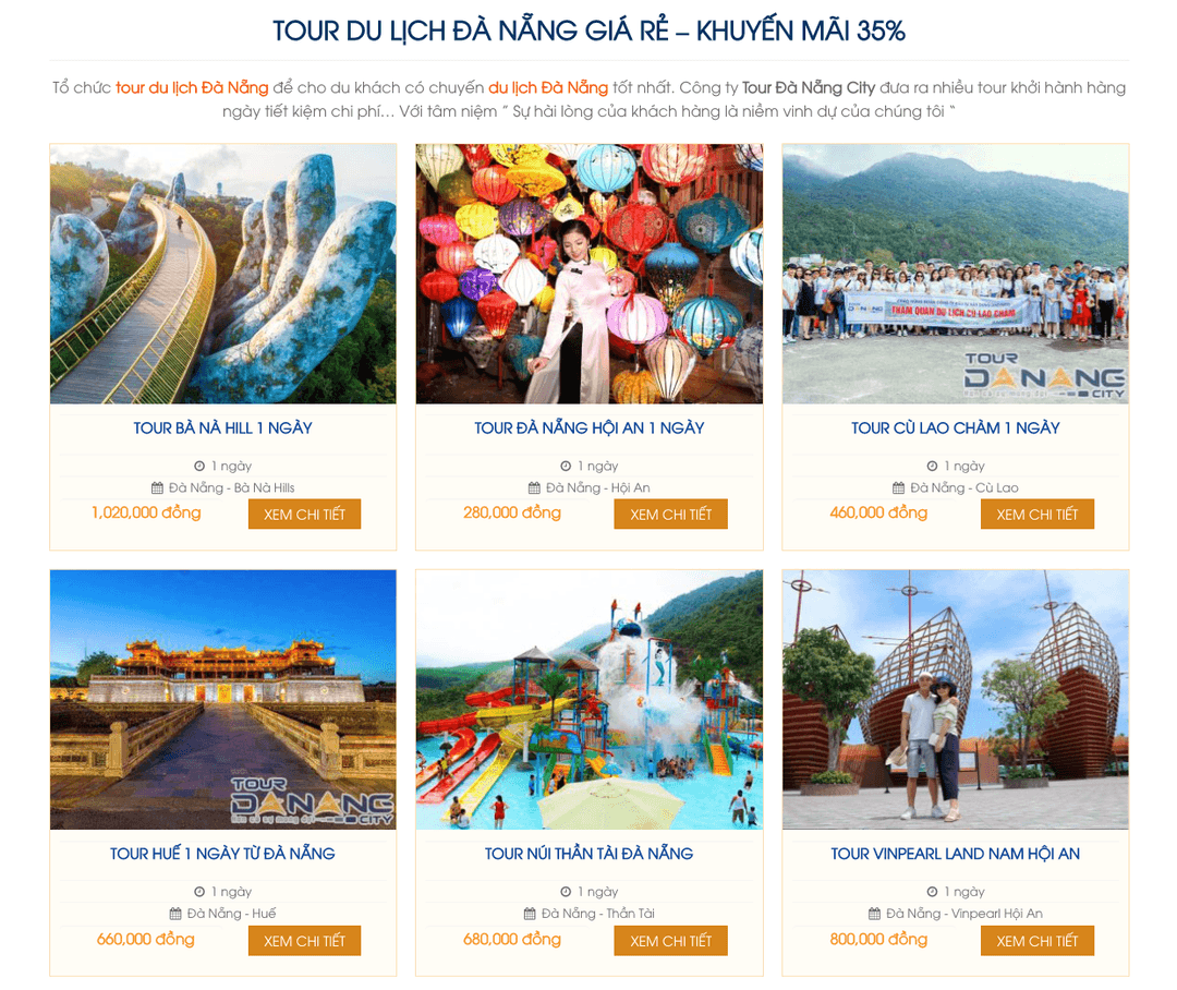 Giới thiệu tour du lịch Đà Nẵng trọn gói giá rẻ tại Tour Đà Nẵng City