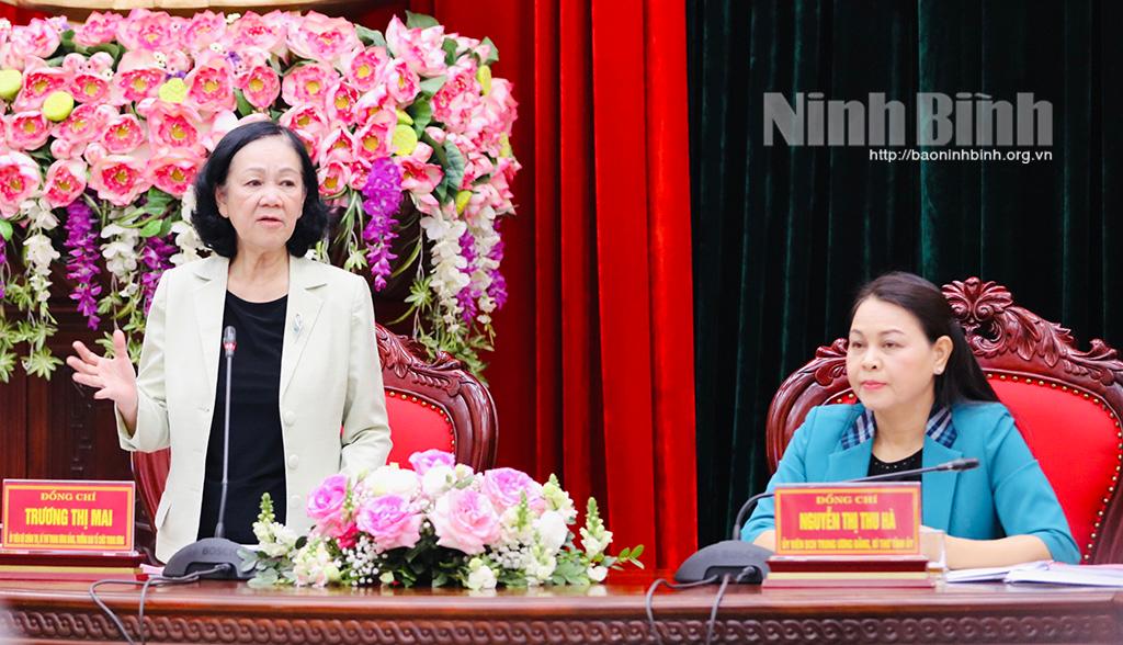 Đoàn công tác của Ban Tổ chức Trung ương làm việc với Ban Thường vụ Tỉnh ủy