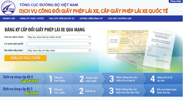 Đổi giấy phép lái xe trực tuyến từ 14/11
