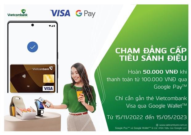 Ngân hàng và Visa kích hoạt thanh toán qua ví điện tử Google Wallet