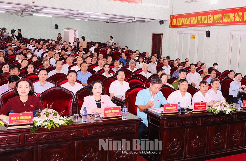 Đoàn ĐBQH tỉnh tiếp xúc cử tri huyện Kim Sơn, Yên Khánh