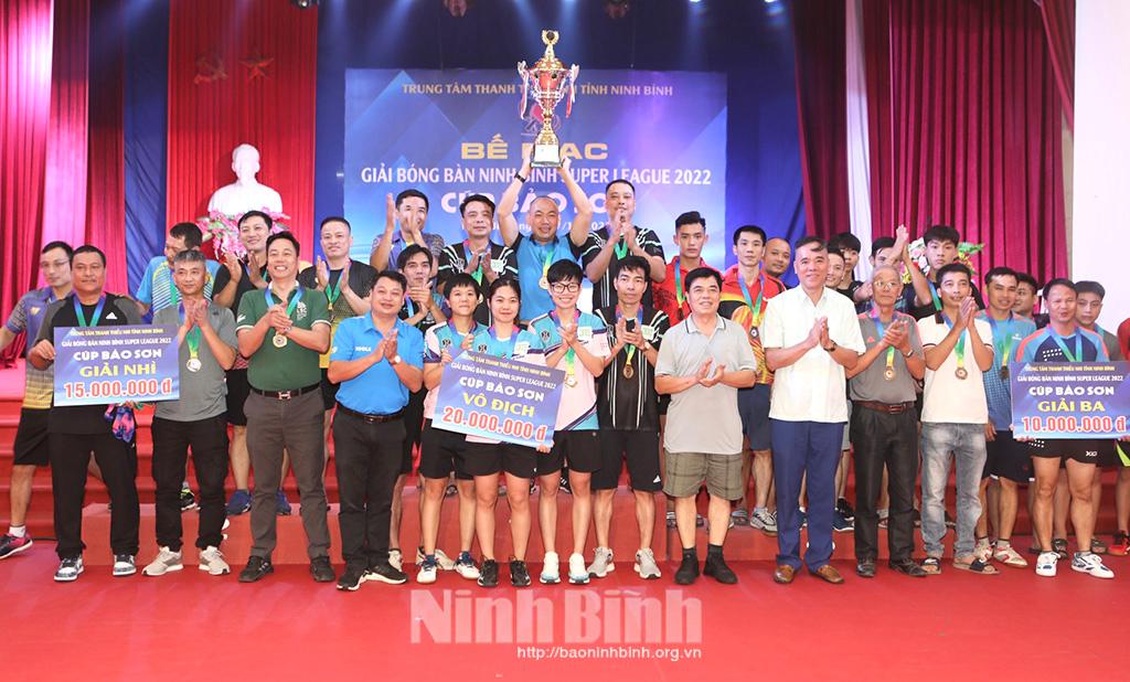 Tổng kết, trao thưởng Giải bóng bàn Ninh Bình "Super League 2022 Cúp Bảo Sơn"