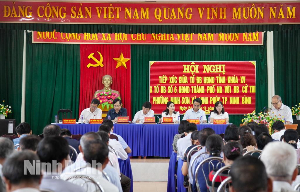 Đại biểu HĐND tỉnh tiếp xúc cử tri thành phố Ninh Bình