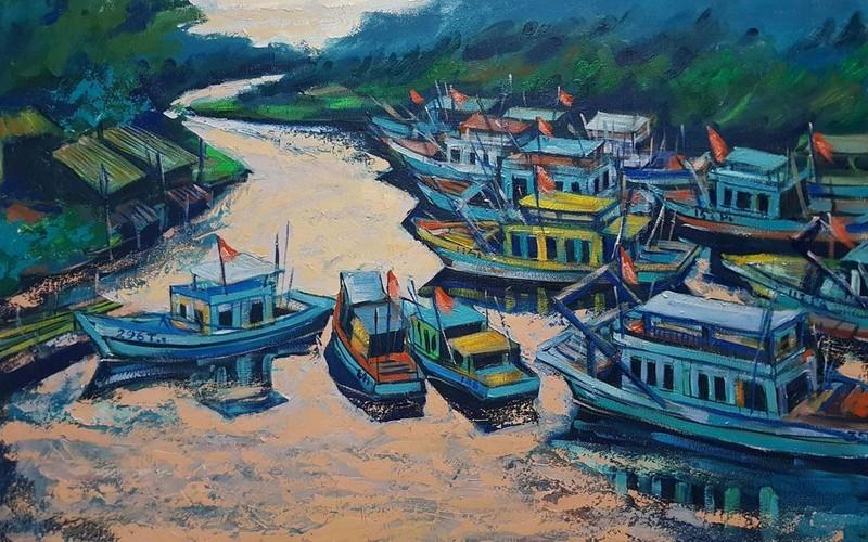 Triển lãm "Bến mây" giới thiệu 40 bức tranh phong cảnh