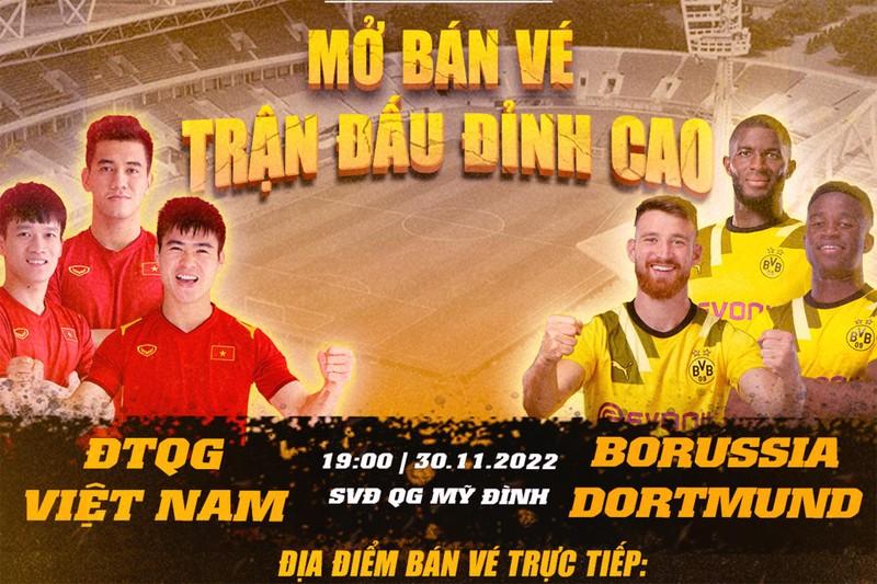Tăng cường các điểm bán vé xem đội tuyển Việt Nam thi đấu giao hữu với CLB Dortmund