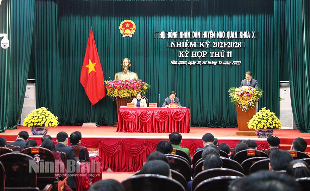 HĐND huyện Nho Quan khóa X khai mạc Kỳ họp thứ mười một