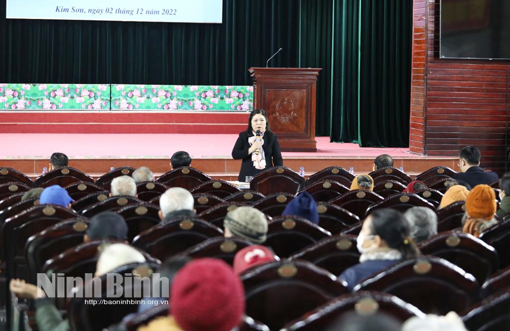 200 hộ nghèo, hộ cận nghèo huyện Kim Sơn tham gia đối thoại về chính sách giảm nghèo