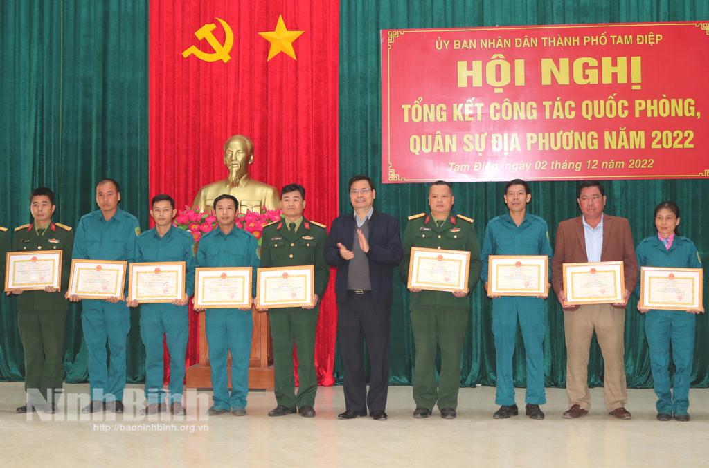 Thành phố Tam Điệp tổng kết công tác quốc phòng, quân sự địa phương năm 2022