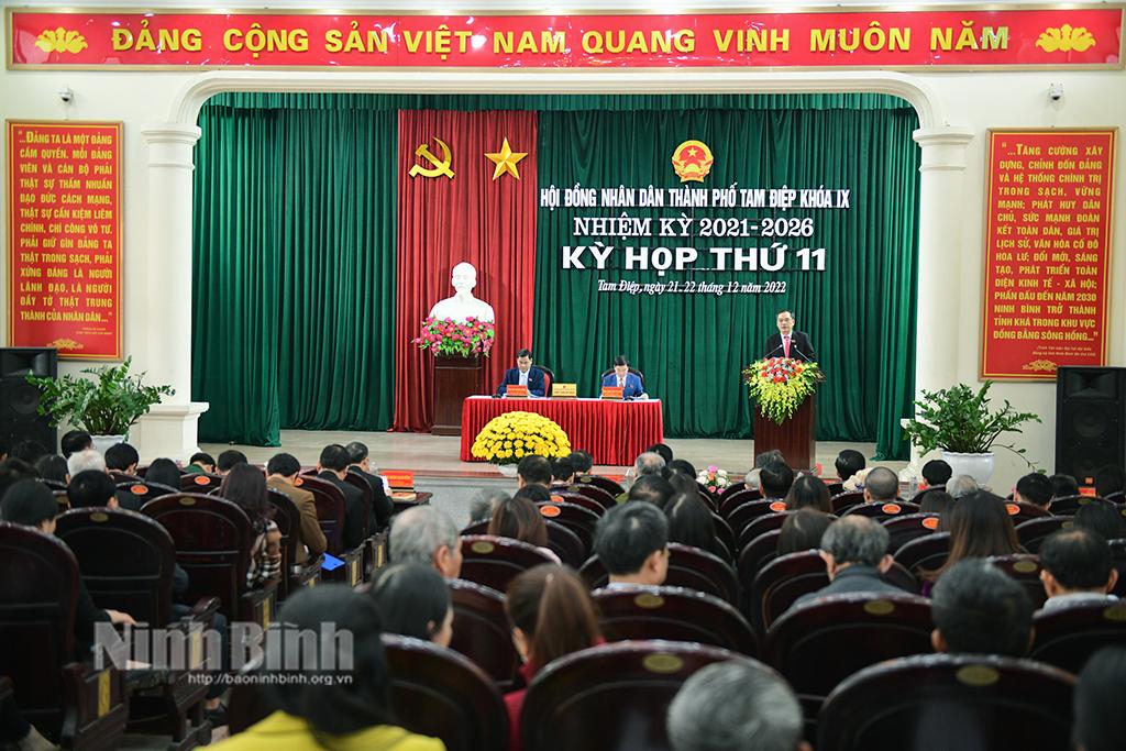 HĐND thành phố Tam Điệp khóa IX tổ chức kỳ họp thứ mười một