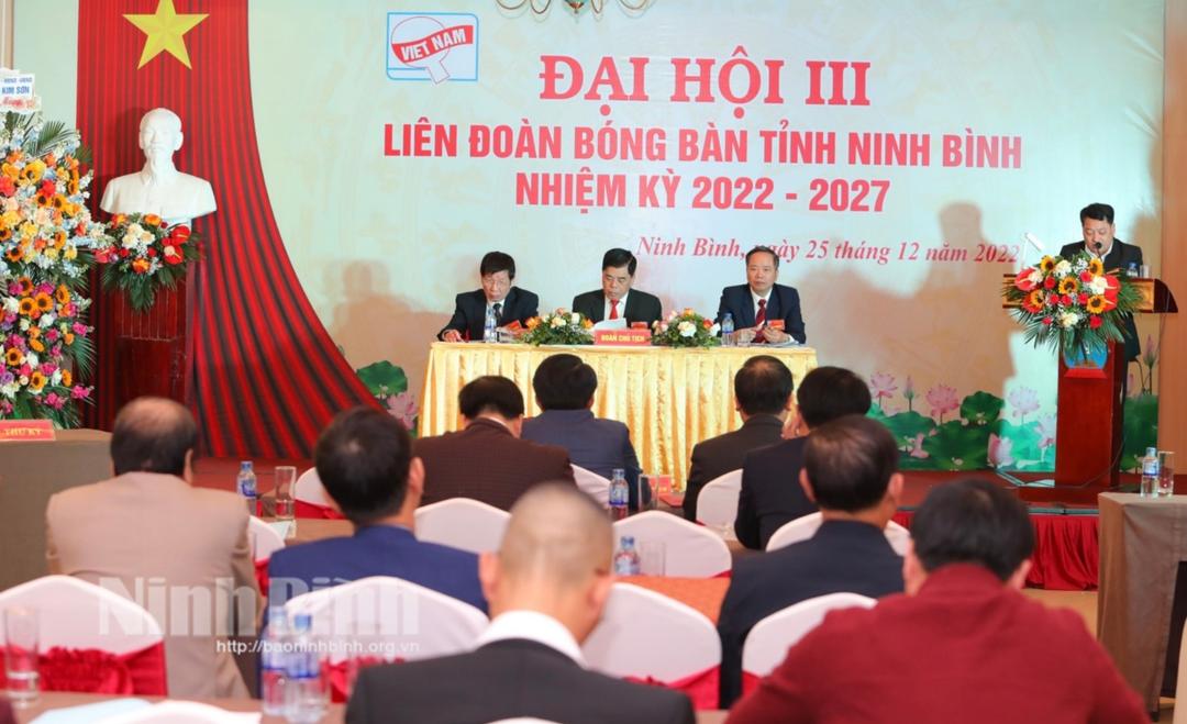 Đại hội Liên đoàn bóng bàn tỉnh lần thứ III, nhiệm kỳ 2022- 2027
