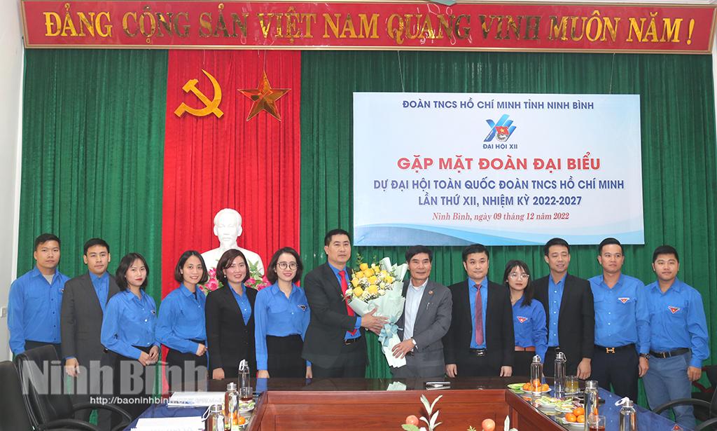 Gặp mặt Đoàn đại biểu Ninh Bình dự Đại hội đại biểu toàn quốc Đoàn TNCS Hồ Chí Minh lần thứ XII