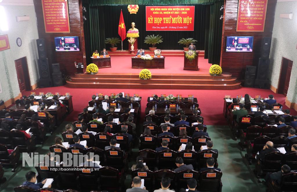HĐND huyện Kim Sơn khóa XX tổ chức kỳ họp cuối năm