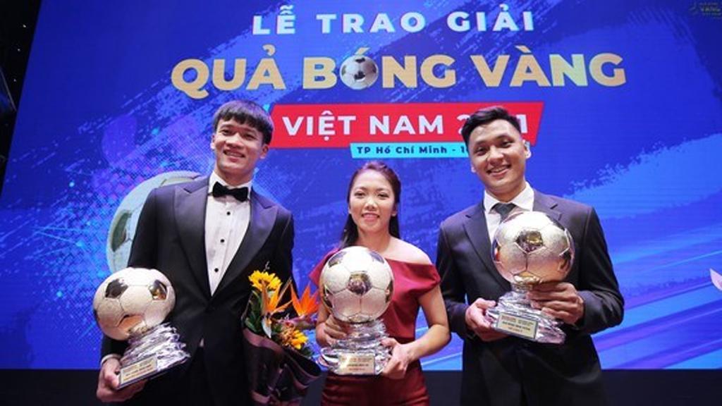Hoàng Đức, Hùynh Như, Hồ Văn Ý giành Quả bóng vàng 2021