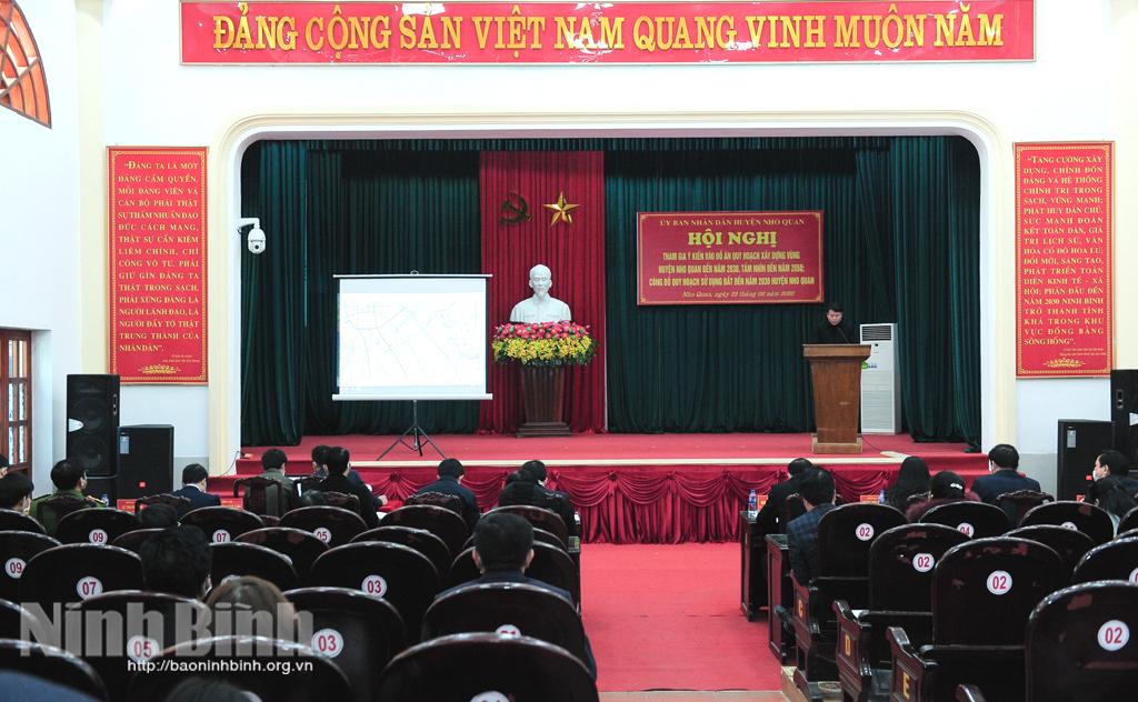 Nho Quan báo cáo Đồ án quy hoạch xây dựng vùng huyện và công bố Quyết định phê duyệt Quy hoạch sử dụng đất đến năm 2030