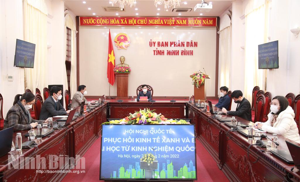 Hội nghị quốc tế về "Thúc đẩy phục hồi kinh tế xanh và bao trùm"