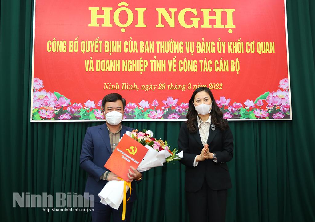 Công bố chức danh Bí thư Đảng ủy Vietinbank Ninh Bình