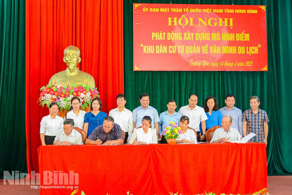 Phát động xây dựng mô hình điểm "Khu dân cư tự quản về văn minh du lịch" tại xã Trường Yên