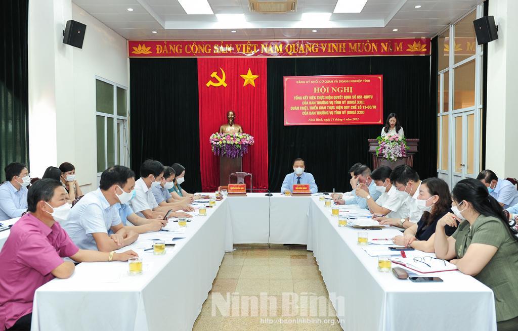 Tổng kết việc thực hiện Quyết định 651-QĐ/TU của Ban Thường vụ Tỉnh ủy