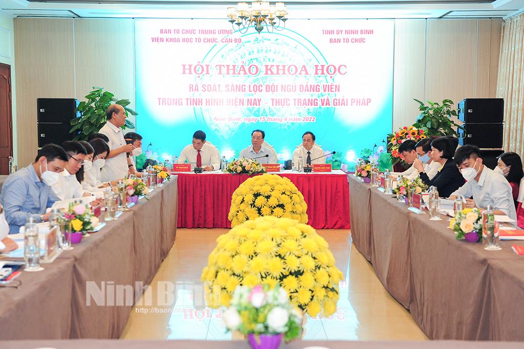 Hội thảo khoa học "Rà soát, sàng lọc đội ngũ đảng viên trong tình hình hiện nay - thực trạng và giải pháp"