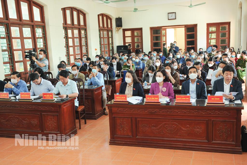 Đoàn ĐBQH tỉnh tiếp xúc cử tri xã Ninh Nhất