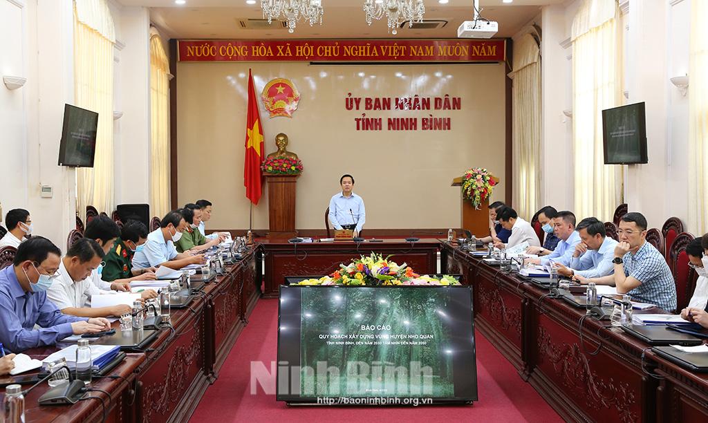 Góp ý quy hoạch xây dựng vùng huyện Nho Quan