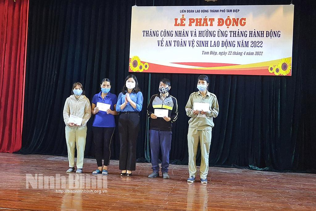 Liên đoàn Lao động thành phố Tam Điệp phát động Tháng công nhân