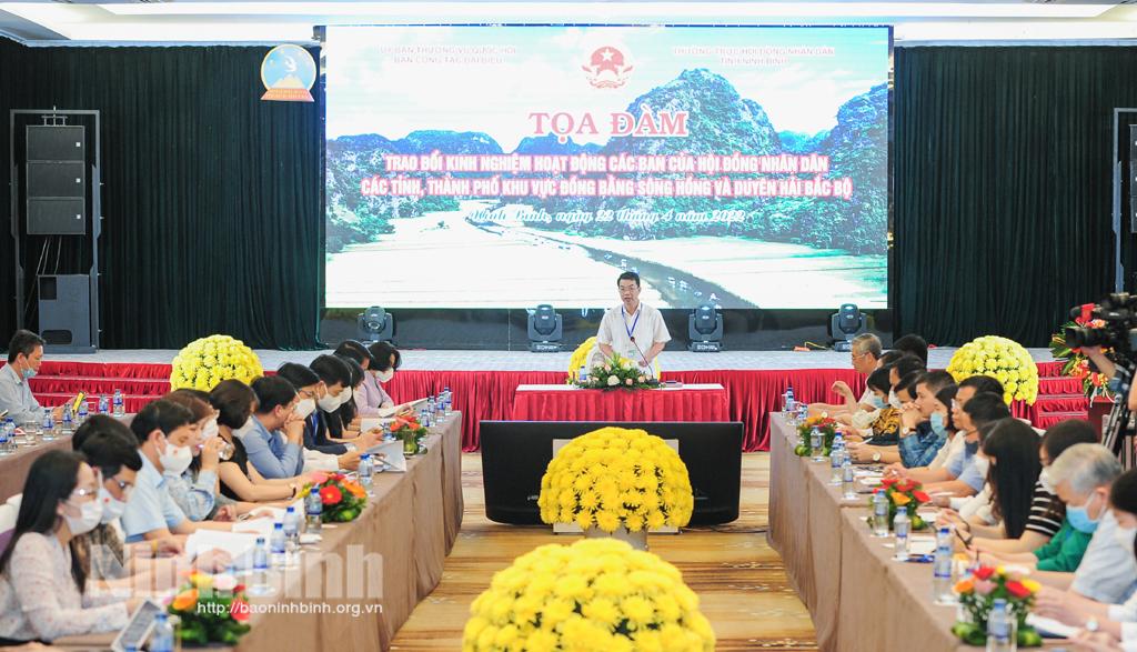 Tọa đàm trao đổi kinh nghiệm hoạt động các Ban của HĐND các tỉnh, thành phố khu vực đồng bằng sông Hồng và Duyên hải Bắc Bộ