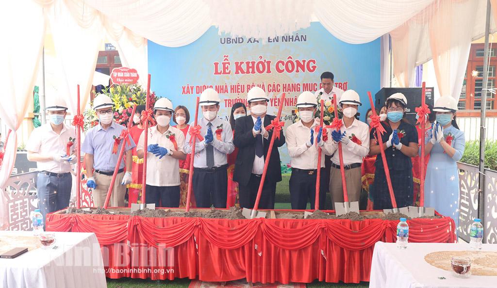 Khởi công xây dựng khu nhà hiệu bộ Trường THCS Yên Nhân