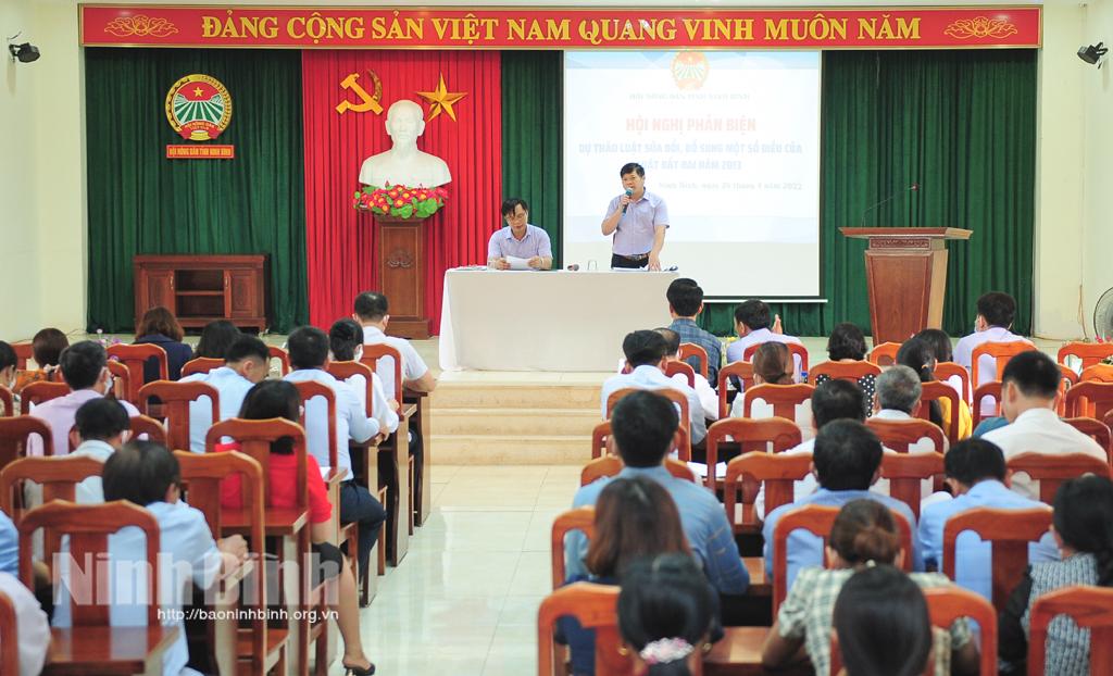 Hội nghị phản biện Dự thảo Luật sửa đổi, bổ sung một số điều của Luật Đất đai năm 2013