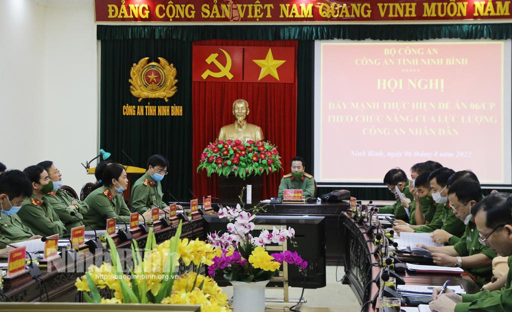 Hội nghị trực tuyến đẩy mạnh thực hiện Đề án 06/CP theo chức năng của lực lượng công an nhân dân