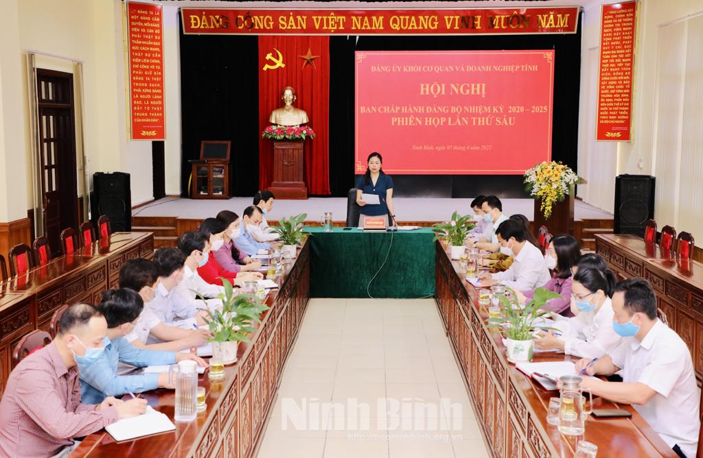 Ban Chấp hành Đảng bộ Khối Cơ quan và Doanh nghiệp tỉnh sơ kết quý I