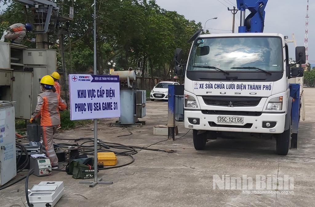 Công ty Điện lực Ninh Bình đảm bảo an toàn nguồn điện phục vụ SEA Games 31