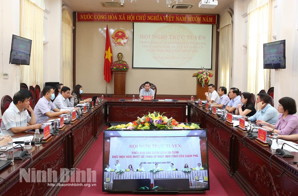 Hội nghị trực tuyến triển khai các chính sách tín dụng thực hiện Nghị quyết số 11 của Chính phủ