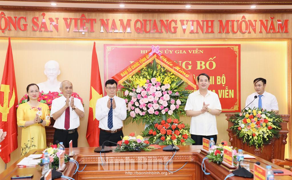 Công bố Quyết định thành lập chi bộ Hội Doanh nghiệp huyện Gia Viễn