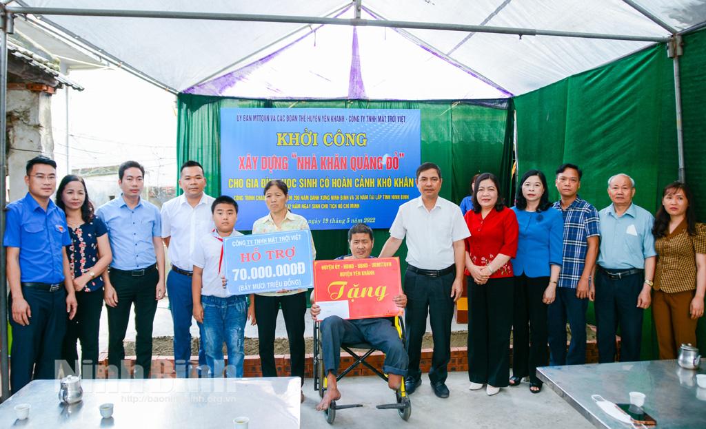 Khởi công xây dựng nhà cho các gia đình có hoàn cảnh khó khăn tại Yên Khánh