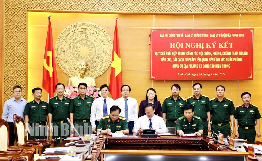 Ký kết Quy chế phối hợp trong công tác nội chính, phòng, chống tham nhũng, tiêu cực, cải cách tư pháp